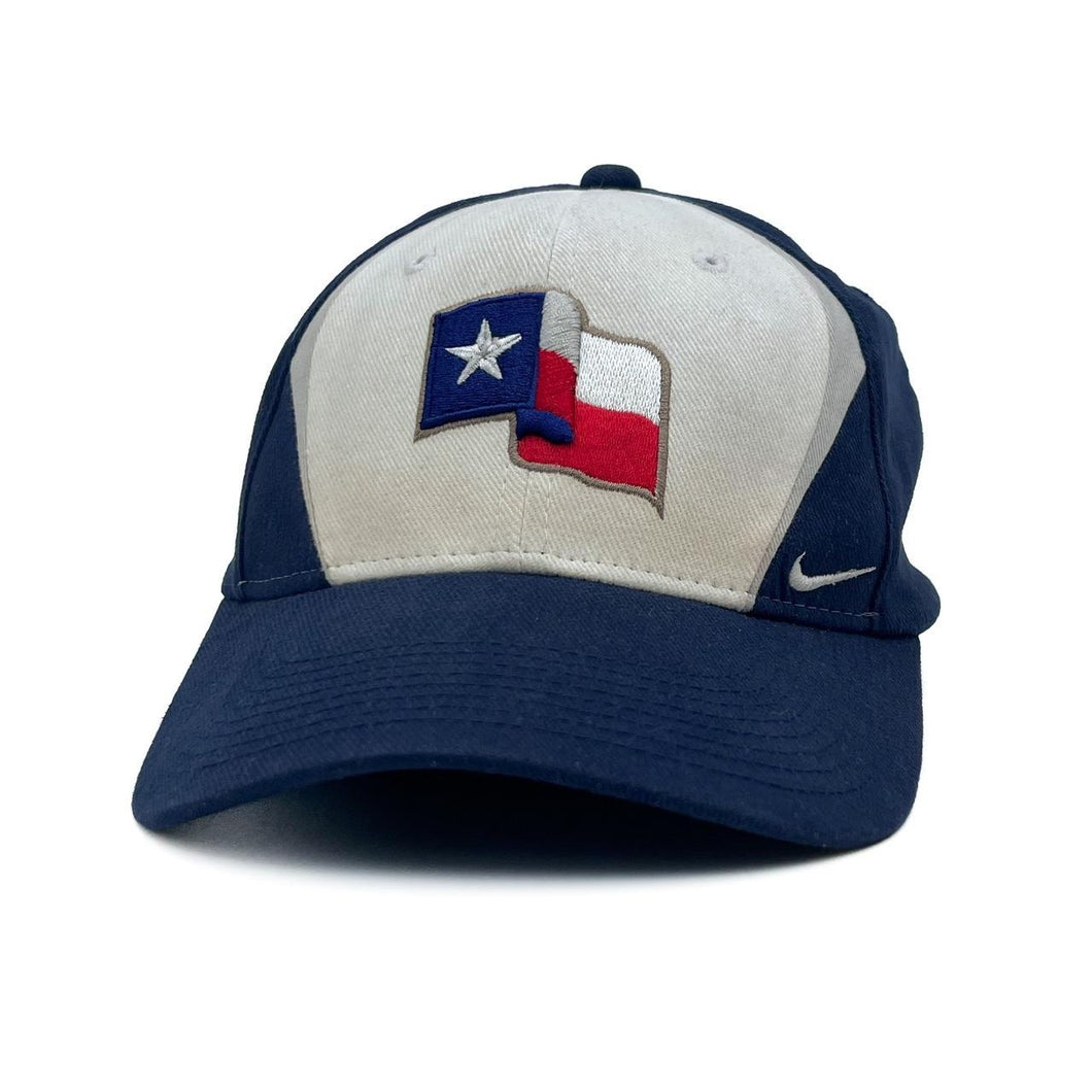 Early 00’s Nike Team TEXAS STATE Colour Block Embroidered Flag Logo Flex Fit Baseball Cap