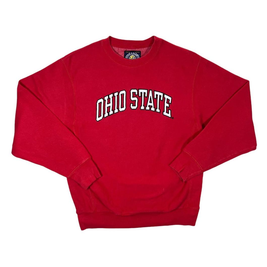 Vintage Steve & Barry's OHIO STATE Buckeyes Embroidered Spellout Red Sweatshirt