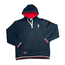Load image into Gallery viewer, ENGLAND RUGBY &quot;Pride Of England&quot; Embroidered Logo Navy Blue Pullover Hoodie
