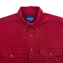 Load image into Gallery viewer, Vintage Wrangler Western Shirts Red Cotton Long Sleeve Button-Up Shirt
