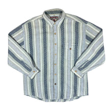 Load image into Gallery viewer, Vintage 90&#39;s AMERICAN TRADE Multi Striped Long Sleeve Flannel Shirt
