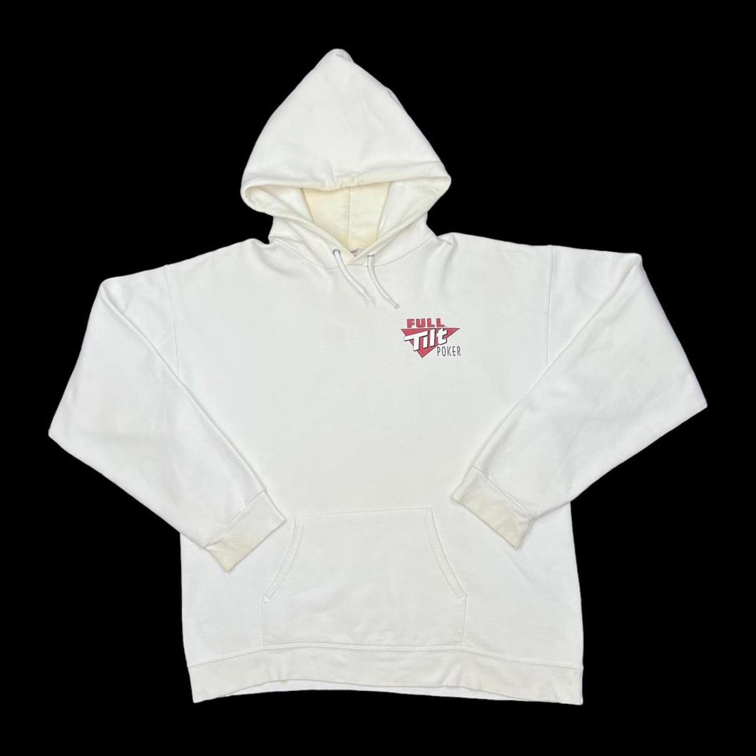 Early 00’s Hanes FULL TILT POKER Logo Spellout Graphic Pullover Hoodie