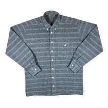 Load image into Gallery viewer, Vintage 90&#39;s Dark Grey Multi Striped Long Sleeve Button-Up Flannel Shirt
