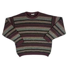 Load image into Gallery viewer, Vintage SIMON TAYLOR Multi Striped Acrylic Wool Knit Sweater Jumper
