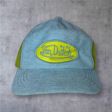 Load image into Gallery viewer, Von Dutch Towelling Embroidered Patch Mesh Trucker Y2K Baseball Cap
