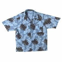 Load image into Gallery viewer, Early 00&#39;s Wudi Gothic Y2K Traditional Dragon Clouds Graphic Blue Short Sleeve Shirt
