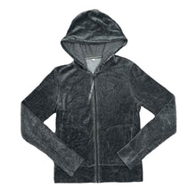 Load image into Gallery viewer, UNIQLO Classic Basic Essential Velvet Velour Zip Hooded Tracksuit Top
