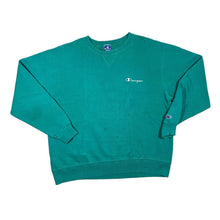 Load image into Gallery viewer, Vintage CHAMPION Classic Embroidered Mini Logo Turquoise Crewneck Sweatshirt
