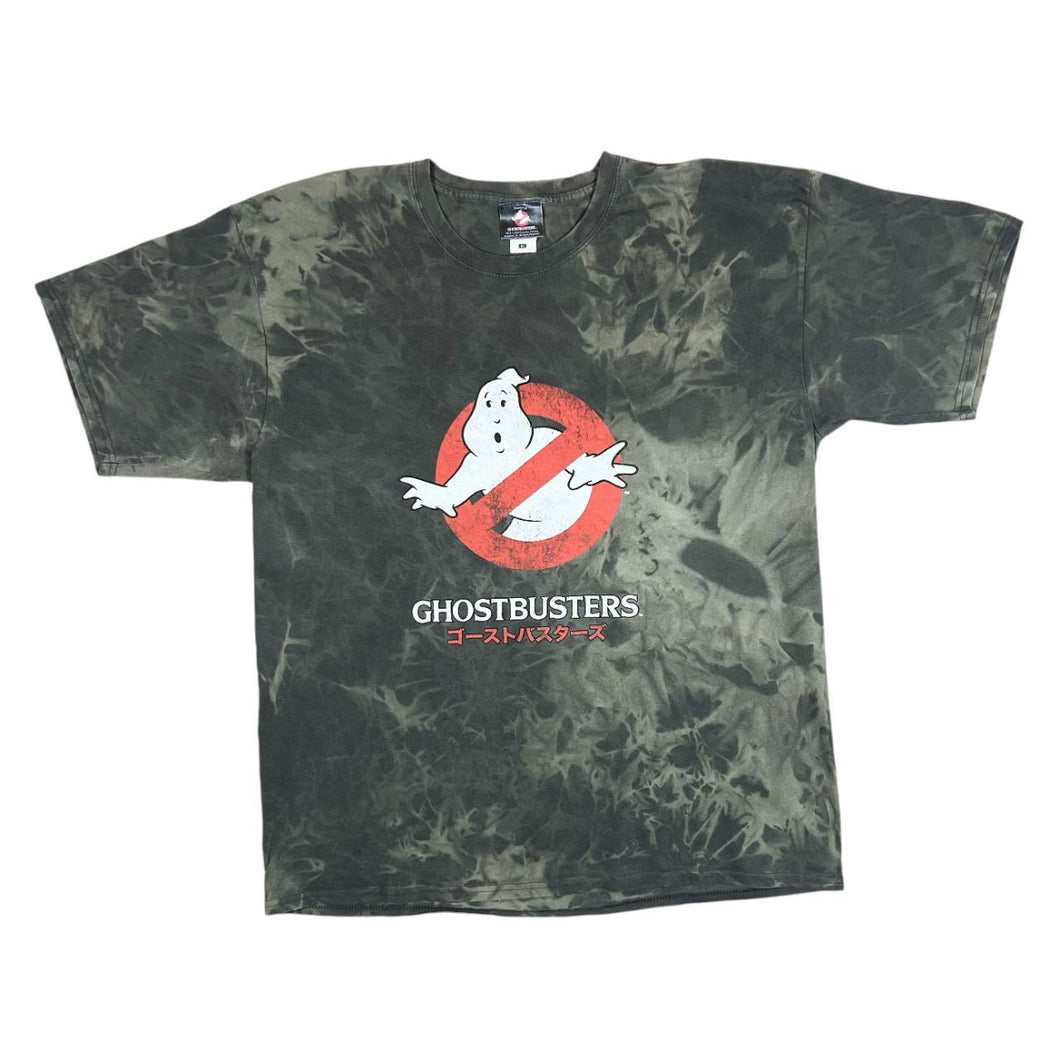 GHOSTBUSTERS Classic Logo Spellout Sci-Fi Movie Graphic Tie Dye T-Shirt