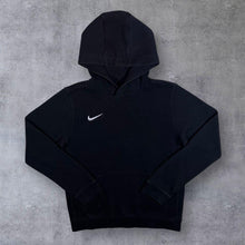 Load image into Gallery viewer, Nike Classic Embroidered Mini Swoosh Logo Black Pullover Hoodie
