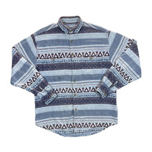 Load image into Gallery viewer, Vintage 90&#39;s 3SUISSES Aztec Abstract Patterned Long Sleeve Flannel Shirt
