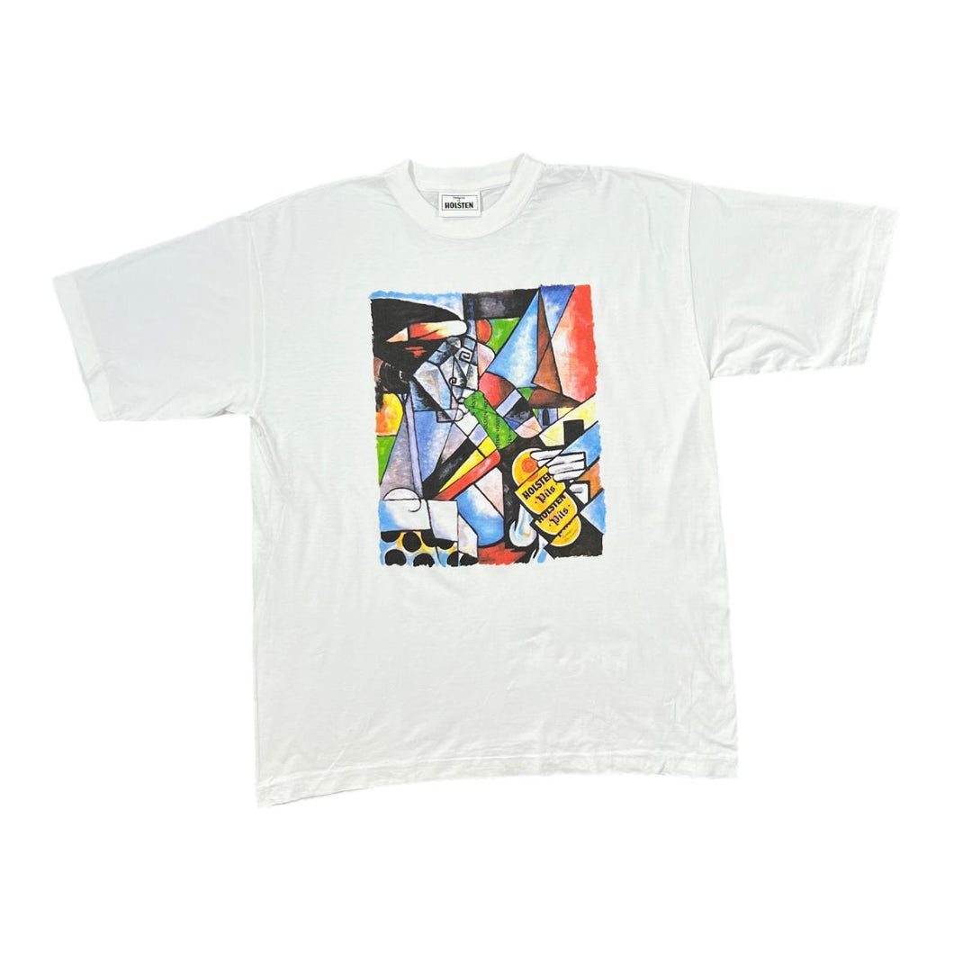 Vintage 90's HOLSTEN PILS Beer Drinks Promo Art Style Spellout Graphic T-Shirt