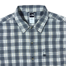 Load image into Gallery viewer, The North Face TNF Grey Check Utility Hiking Short Sleeve Cotton Shirt
