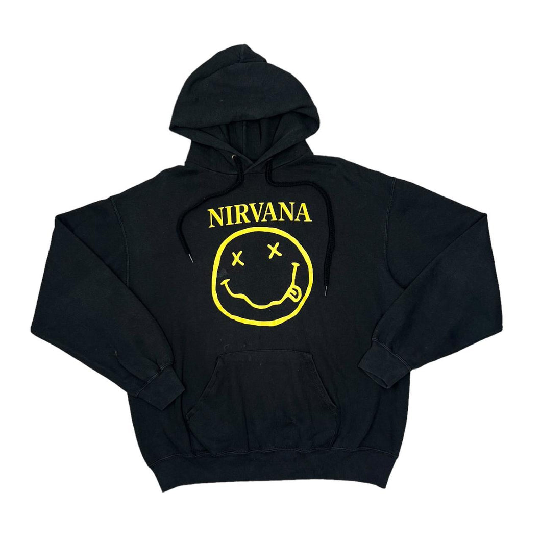 NIRVANA Classic Logo Spellout Alternative Rock Grunge Band Pullover Hoodie