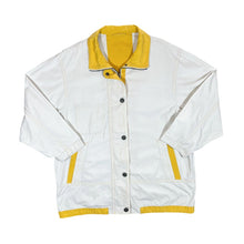 Load image into Gallery viewer, Vintage 90&#39;s White Yellow Cotton Windbreaker Bomber Jacket
