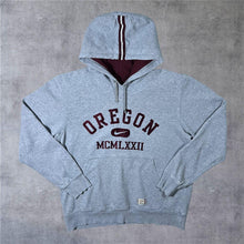 Load image into Gallery viewer, Nike Silver Tag "Oregon" Big Swoosh Logo Graphic Grey Pullover Hoodie
