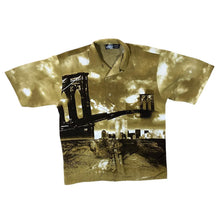 Load image into Gallery viewer, Early 00&#39;s Southpole Hip Hop Y2K Streetwear All-Over Print Brown Short Sleeve Shirt
