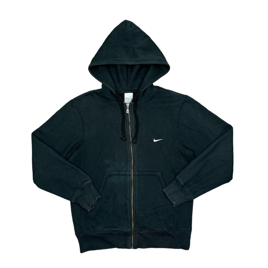 Early 00's NIKE Classic Basic Embroidered Mini Swoosh Logo Zip Hoodie