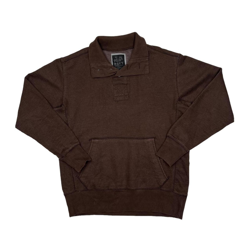 OLD NAVY Classic Basic Essential 1/4 Button Sweatshirt
