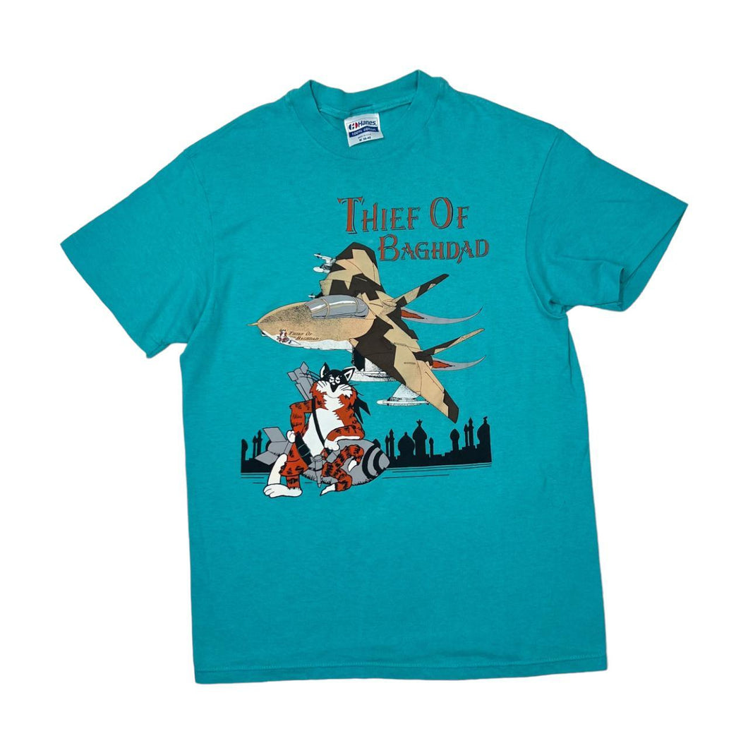 Vintage 90's Hanes THIEF OF BAGHDAD Military Army Graphic Single Stitch T-Shirt