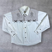 Load image into Gallery viewer, Vintage Gothic Western Folk Style White Beige Linen Cotton Long Sleeve Shirt
