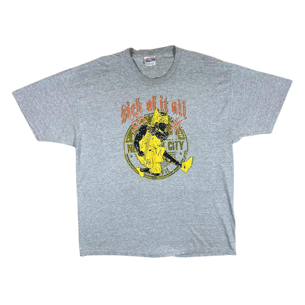 Hanes SICK OF IT ALL Hardcore Punk Music Band Graphic Grey T-Shirt