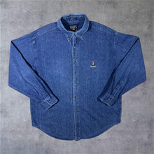 Load image into Gallery viewer, Vintage Chaps Ralph Lauren Blue Denim Long Sleeve Button-Down Cotton Shirt
