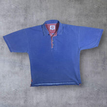 Load image into Gallery viewer, Vintage DEAL Classic Blue Heavy Cotton Short Sleeve Polo Shirt
