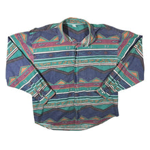 Load image into Gallery viewer, Vintage 90&#39;s Aztec Navajo Crazy Abstract Patterned Long Sleeve Cotton Shirt
