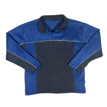Load image into Gallery viewer, Vintage Grey Blue Colour Block 1/4 Zip Pullover Fleece Sweatshirt
