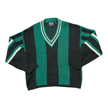 Load image into Gallery viewer, Vintage 90&#39;s POINT ZERO Made In Korea Colour Block Striped Acrylic Knit V-Neck Sweater Jumper
