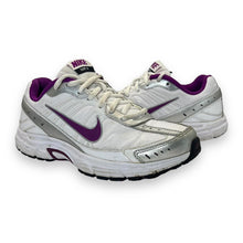 Load image into Gallery viewer, NIKE DART 8 White Silver Purple Running Sneakers Trainers Shoes
