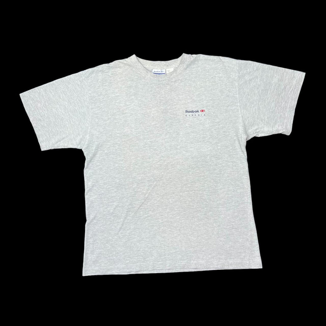 Early 00's REEBOK CLASSIC Embroidered Mini Logo Spellout Short Sleeve Cotton T-Shirt