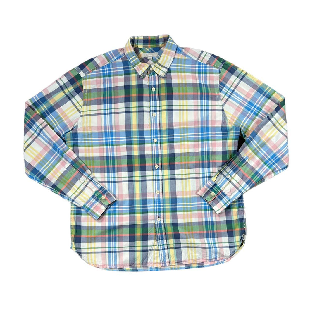 BODEN Classic Multi Coloured Plaid Check Long Sleeve Button-Up Cotton Shirt