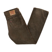 Load image into Gallery viewer, Vintage LEVI&#39;S 505 Regular Fit Brown Corduroy Cord Straight Leg Trousers
