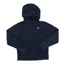 Load image into Gallery viewer, NIKE Classic Essential Embroidered Mini Swoosh Logo Pullover Black Hoodie
