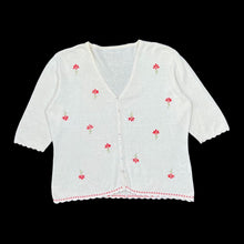 Load image into Gallery viewer, Vintage HAMELLS Embroidered Floral Flower 3/4 Sleeve Cardigan Top
