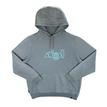 Load image into Gallery viewer, Animal Embroidered Skate Surfer Logo Spellout Blue Hoodie
