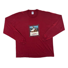 Load image into Gallery viewer, Early 00&#39;s OLD NAVY &quot;Authentic Outdoor Apparel&quot; Graphic Long Sleeve Red T-Shirt
