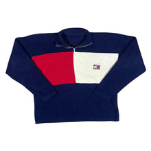 Load image into Gallery viewer, Vintage TOMMY SPORTS Colour Block Mini Logo 1/4 Zip Pullover Fleece Sweatshirt
