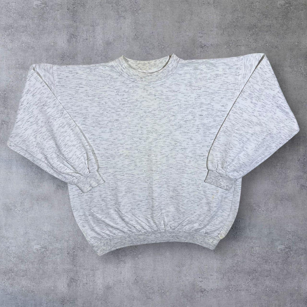 Vintage 90's Classic Basic Grey Flecked Crewneck Sweatshirt