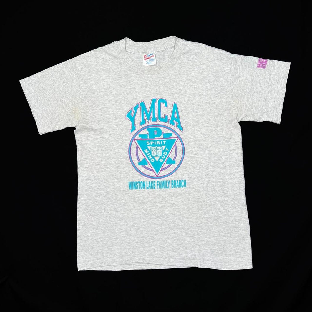 Vintage 90’s Hanes YMCA “Winston Lake Family Branch” Religious Graphic Single Stitch T-Shirt