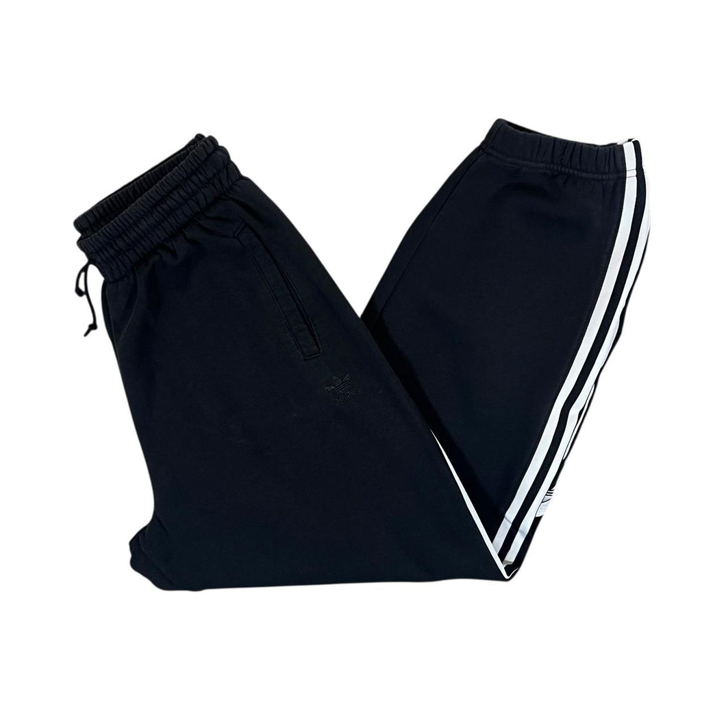 Adidas Three Stripe Embroidered Mini Logo Black Sweatpants Joggers