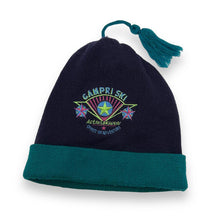 Load image into Gallery viewer, Vintage 90&#39;s CAMPRI SKI &quot;Action Skiwear&quot; Embroidered Logo Spellout Tassle Beanie Hat
