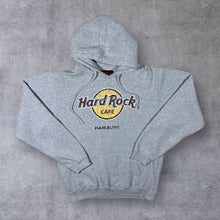 Load image into Gallery viewer, Hard Rock Cafe "Hamburg" Distressed Style Logo Souvenir Graphic Grey Hoodie
