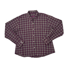 Load image into Gallery viewer, BARBOUR “SMU Windermere Shirt” Purple Olive Check Long Sleeve Flannel Cotton Shirt
