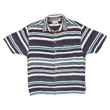 Load image into Gallery viewer, Vintage 90's STEVE SPORTSWEAR Multi Striped Aztec Patterned Short Sleeve Flannel Shirt

