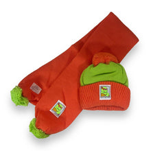 Load image into Gallery viewer, Vintage Mirage (1990) TEENAGE MUTANT NINJA TURTLES &quot;Michaelangelo&quot; TV Shoe Cartoon Beanie Hat Scarf Set
