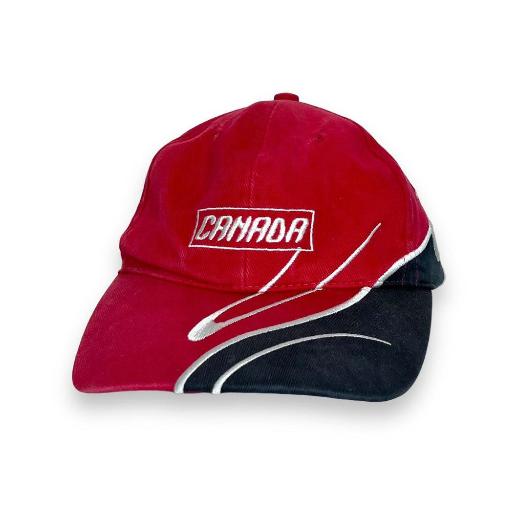 Early 00’s CANADA Colour Block Embroidered Souvenir Spellout Baseball Cap