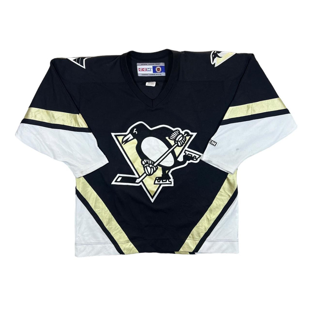 Early 00's CCM NHL PITTSBURG PENGUINS Ice Hockey Embroidered Sports Jersey